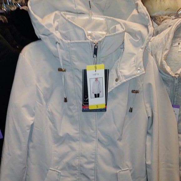 HFX Womens All Weather Hooded Coat--Cement - Picture 6 of 12